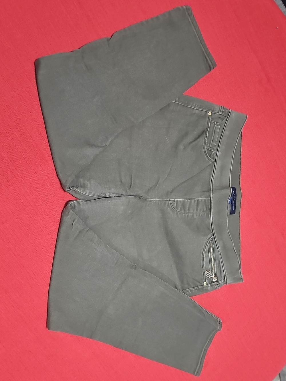 Tommy Hilfiger Olive Green High-Rise Pants